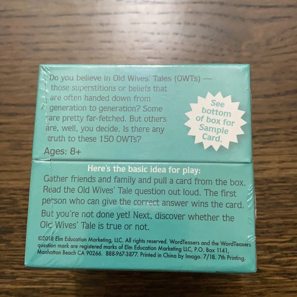 NEW Word Teasers Conversation Starters for Whole Family Old Wives Tales